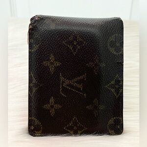 Vintage Authentic Leather LV Louis Vuitton Bi Fold Wallet Monogram